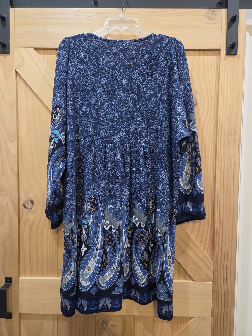 NWT | White Mark Blue Paisley Embroidered Dress | 3X - Picture 7 of 7